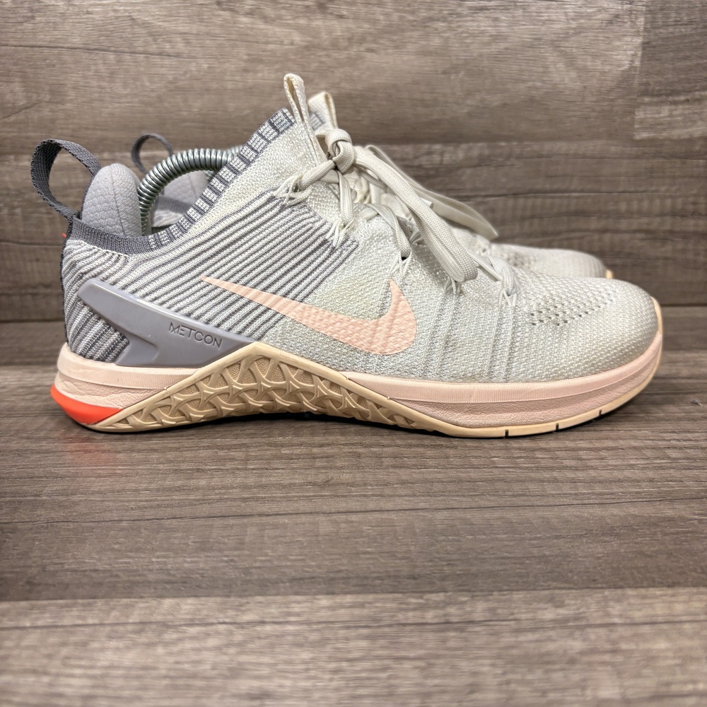 Nike Metcon DSX Flyknit 2 Gray Pink Womens US Size 7 EUR 38 924595-102 Sneakers